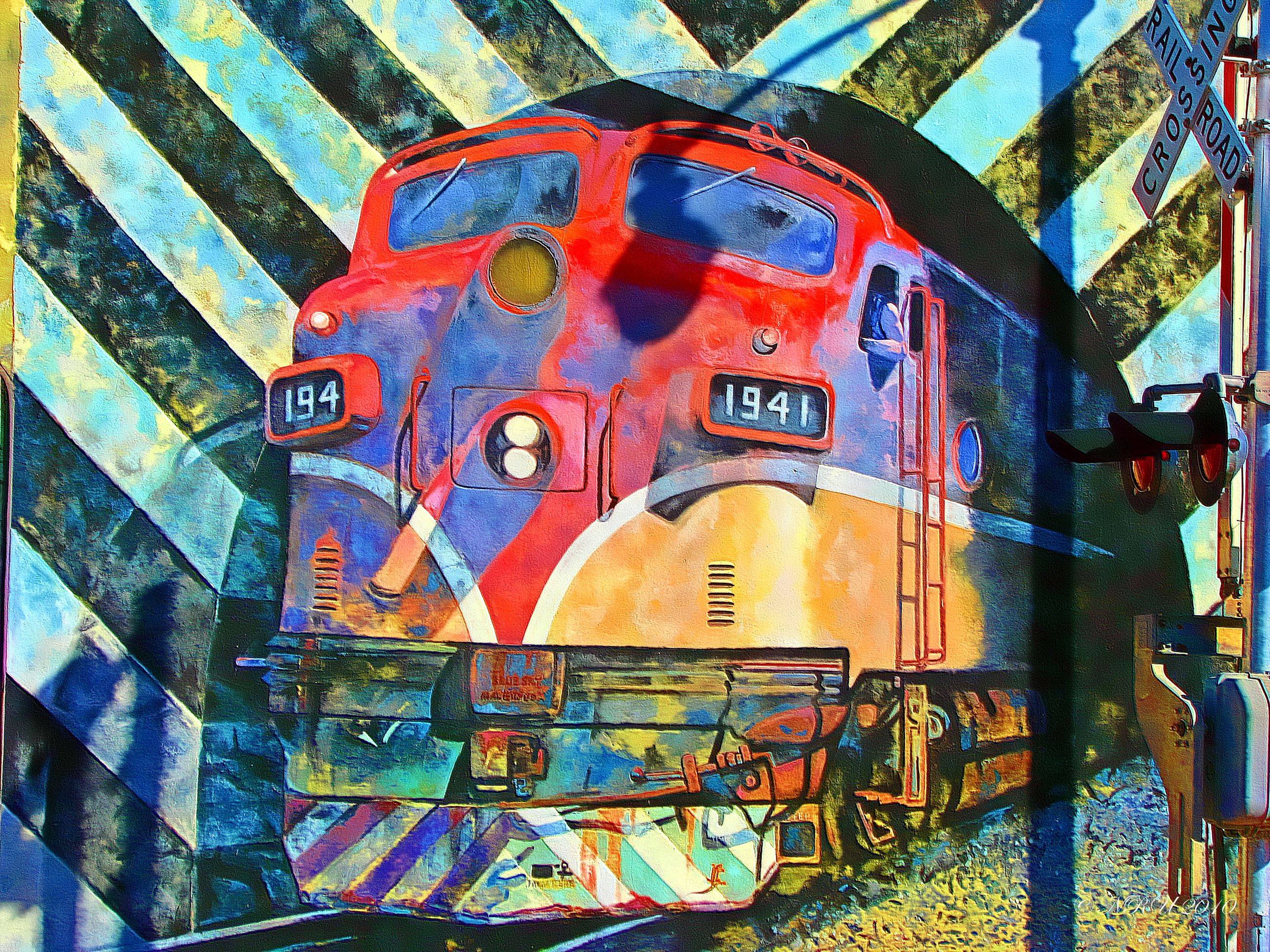 Train Mural Downtown Fort Pierce